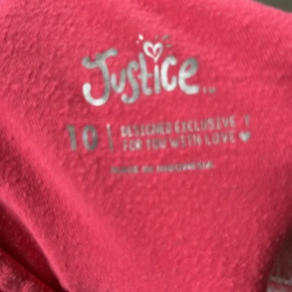 Bundle of two cute sequined Justice long sleeve t shirts girls size 10 - Picture 4 of 8